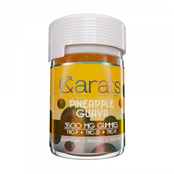 Carats THC-P, THC-JD, THC-H Gummies 3,500mg per jar | 175mg per piece - Triangle Hemp Wellness