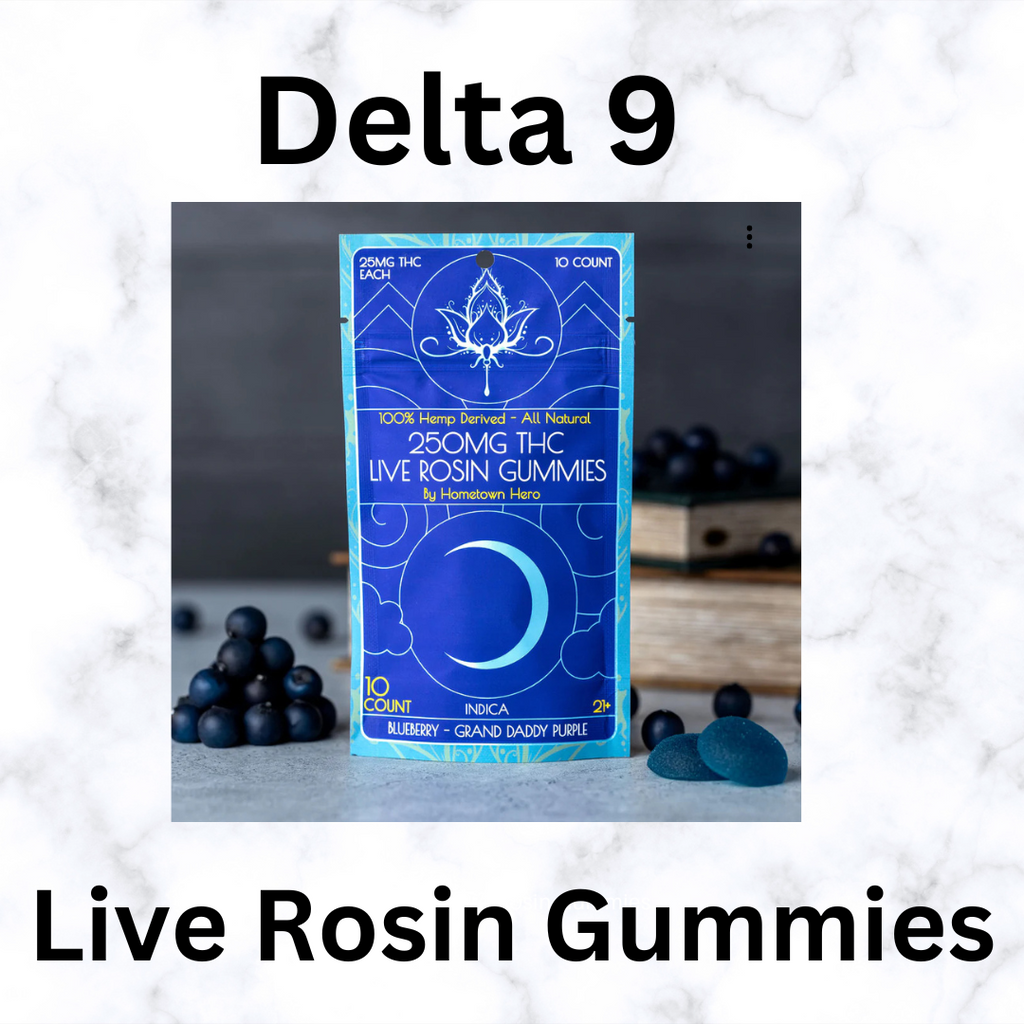 Hometown Hero Delta 9 Live Rosin Gummies