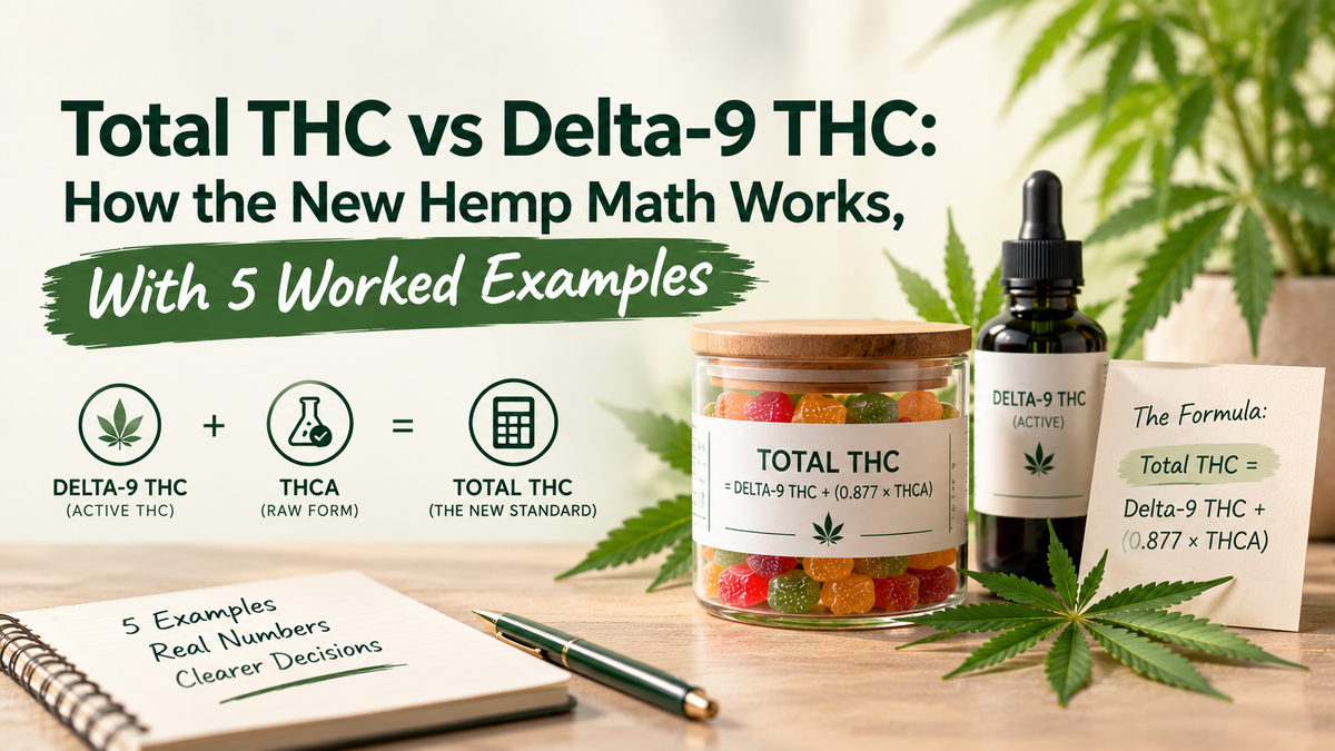 Total THC vs Delta-9 THC: How the New Hemp Math Works, With 5 Worked Examples