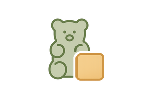yellow gummy green bear icon
