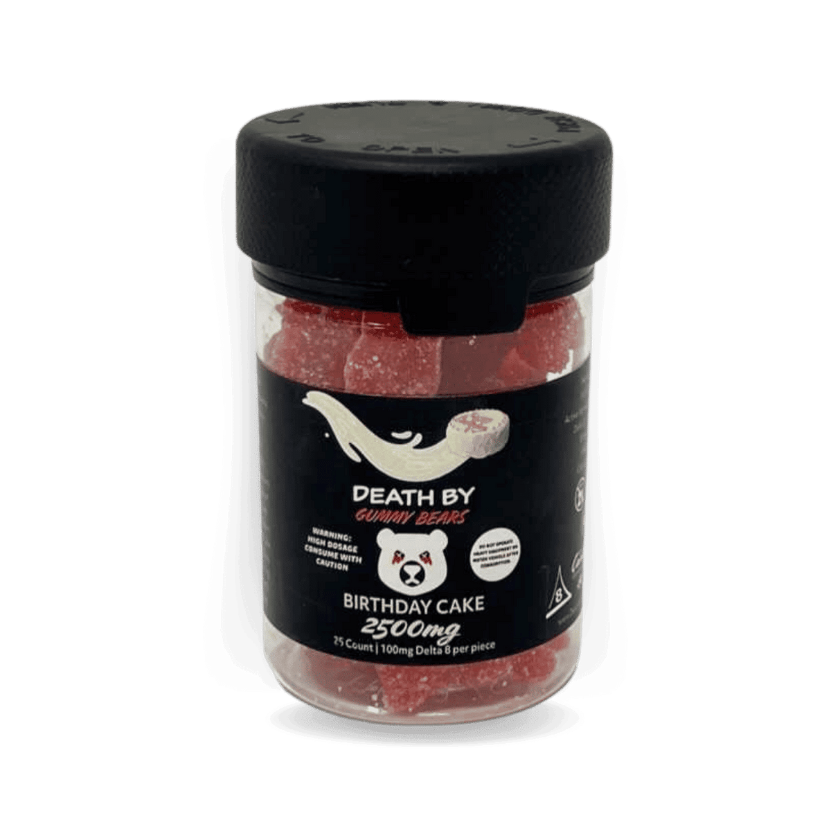 Death by Gummy Bears 100mg Delta 8 Gummies – 2500mg Jar (25ct)