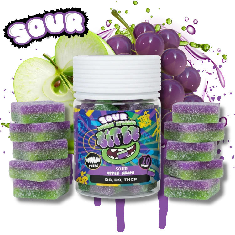 Sour Double Stacked Bitez Gummies – 1000mg Each, 10,000mg Total