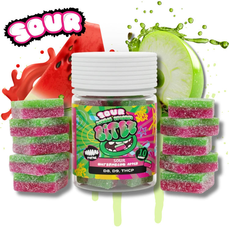 Sour Double Stacked Bitez Gummies – 1000mg Each, 10,000mg Total