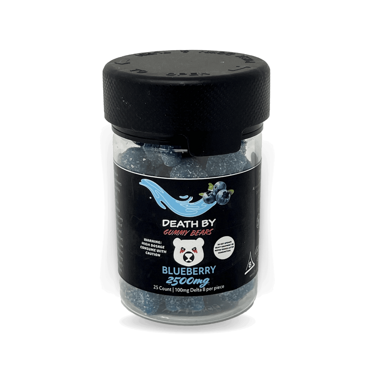 Death by Gummy Bears 100mg Delta 8 Gummies – 2500mg Jar (25ct)