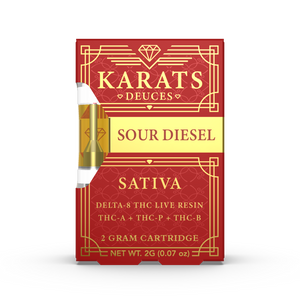 Sour Diesel Karats Deuces Cartridge 2G - Triangle Hemp Wellness