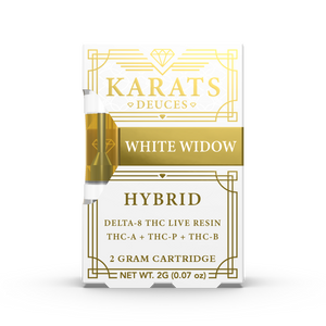 White Widow Karats Deuces Cartridge 2G - Triangle Hemp Wellness
