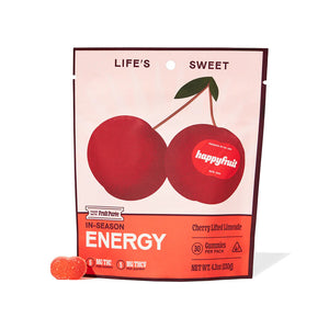 HAPPY FRUIT - CHERRY LIFTED LIMEADE - DELTA 9 WITH THCV - PREMIUM GUMMIES - SATIVA - Triangle Hemp Wellness