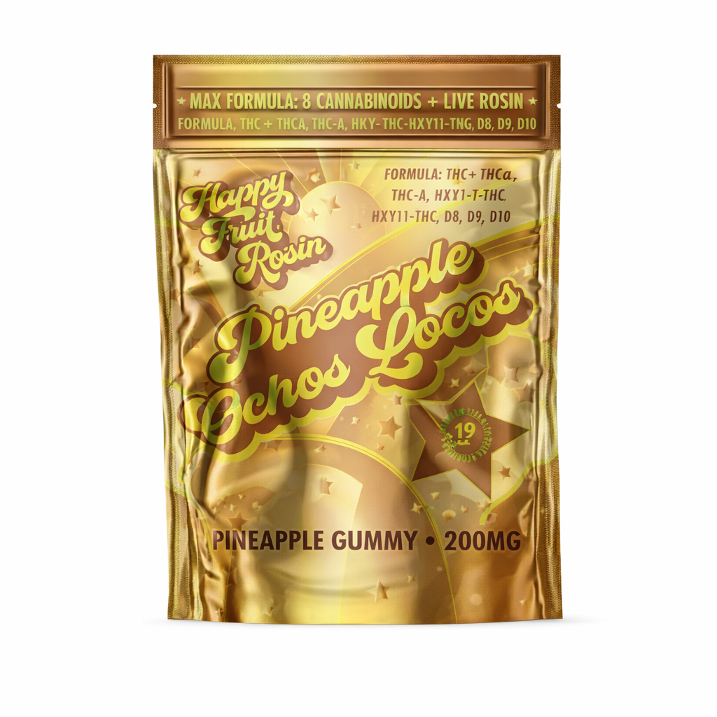 Happy Fruit Pineapple Ochos Locos Blend Gummies 2000mg