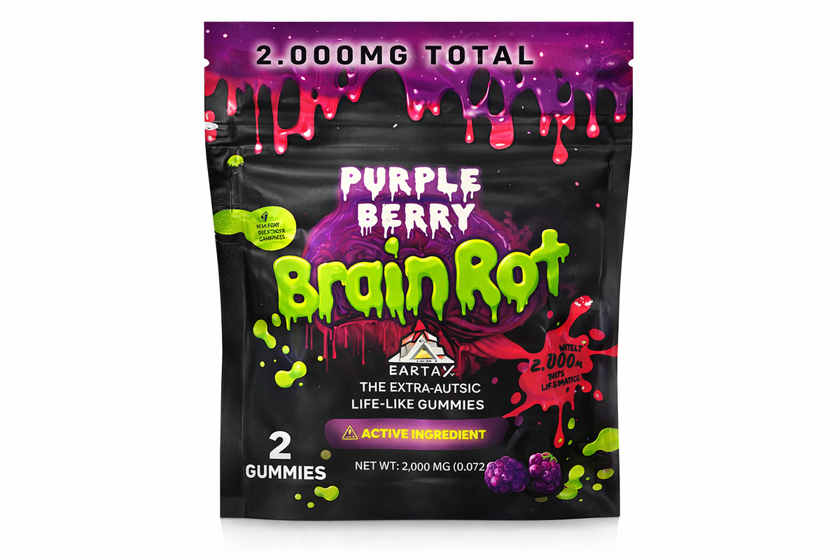 Brain Rot Gummies 2000mg – 1000mg Per Gummy | THC-A, D9 & THC-P Live Sugar