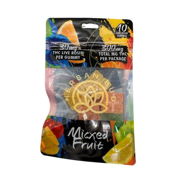 Herban Bud Live Rosin Delta-9 THC Gummies – 300mg - Triangle Hemp Wellness