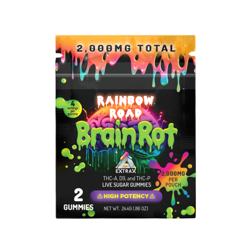 Brain Rot Gummies 2000mg – 1000mg Per Gummy | THC-A, D9 & THC-P Live Sugar