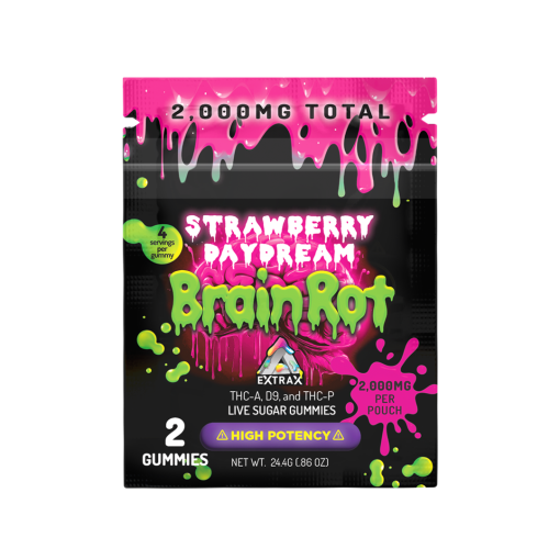 Brain Rot Gummies 2000mg – 1000mg Per Gummy | THC-A, D9 & THC-P Live Sugar