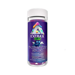 Delta Extrax Adios Blend THCA + Delta-9P Gummies | Purple Berry Splash– 7000mg - Triangle Hemp Wellness