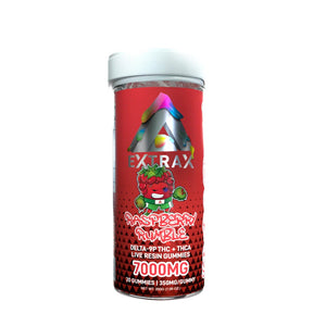 Delta Extrax Adios Blend THCA + Delta-9P Gummies | Raspberry Rumble– 7000mg - Triangle Hemp Wellness