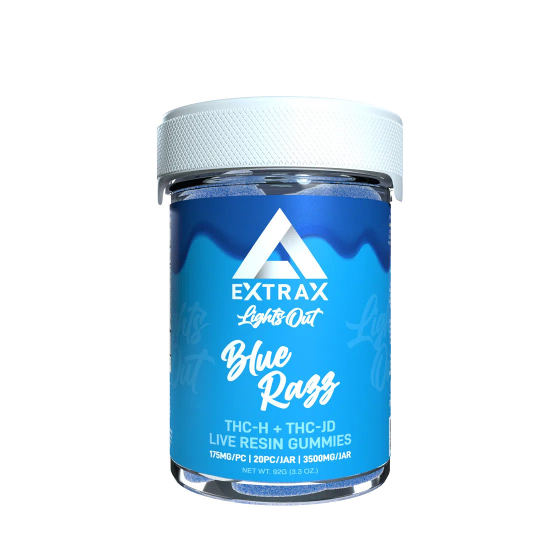 Delta Extrax THCh THCjd Gummies – Blue Razz 3500mg - Triangle Hemp Wellness