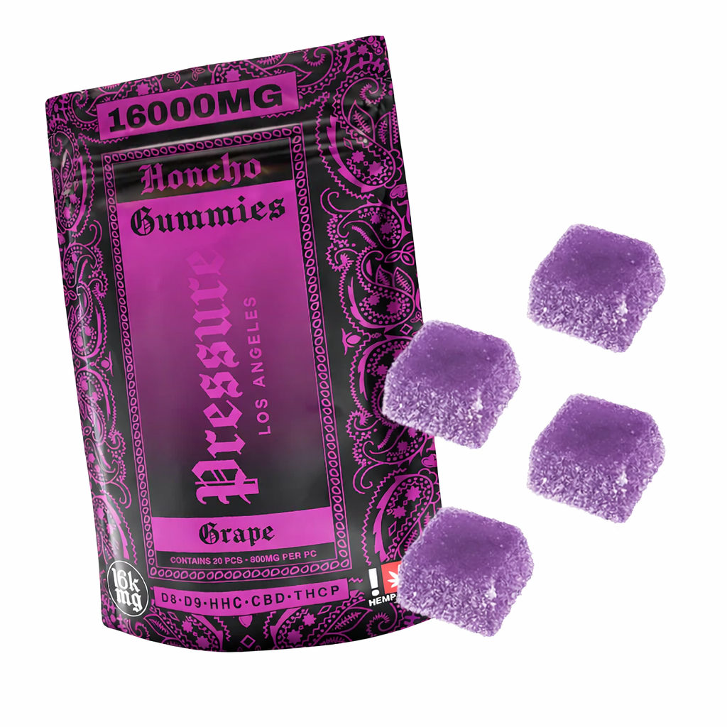 Pressure LA Honcho Gummies – 16,000mg | D8, D9, HHC, CBD & THCP