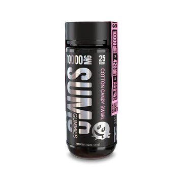 Half Bak’d Sumo Gummies 420mg 25ct 10500mg – Cotton Candy Swirl