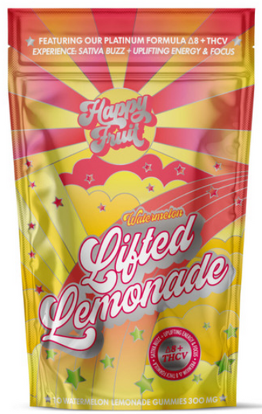 Happy Fruit-Watermelon Lifted Lemonade-Delta 8-THCV-Premium Formula Gummies-Sativa - Triangle Hemp Wellness