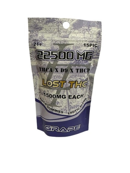 Lost THC Exotic Blend Gummies THCA|DELTA 9|THCP- 22500MG (15pc)