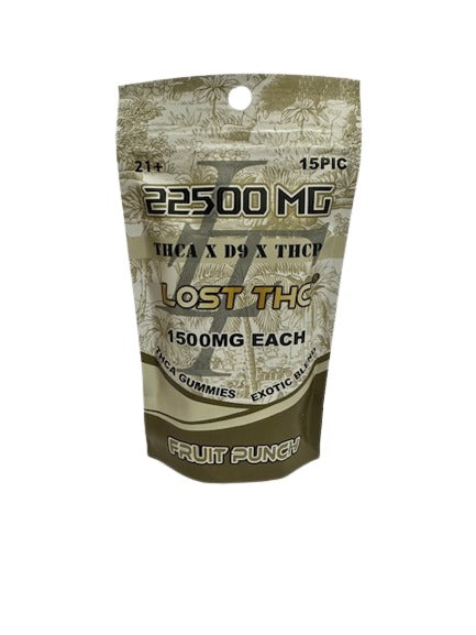 Lost THC Exotic Blend Gummies THCA|DELTA 9|THCP- 22500MG (15pc)