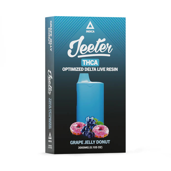 Jeeter THCA Disposable Vape 3 Grams- Grape Jelly Donut (Indica) - Triangle Hemp Wellness