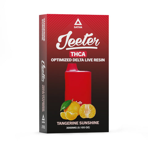 Jeeter THCA Disposable Vape 3 Grams-Tangerine Sunshine (Sativa) - Triangle Hemp Wellness