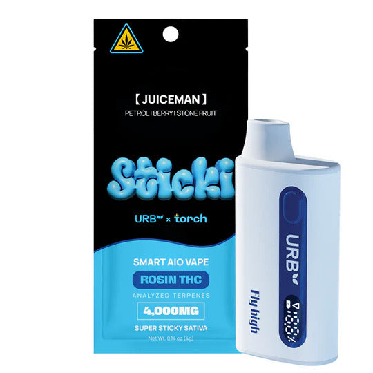 URB x Torch Sticki 4G Smart AIO Live Rosin Disposable Vape (6 Strains)