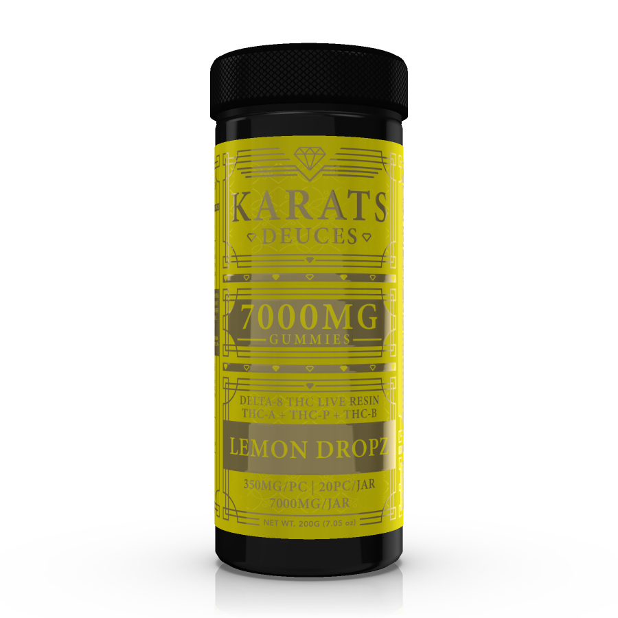 Lemon Dropz Karats Deuces THC-A Gummies 7,000mg - Triangle Hemp Wellness