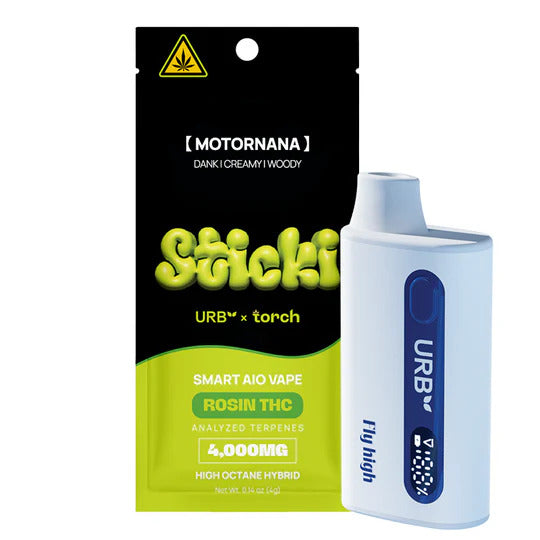 URB x Torch Sticki 4G Smart AIO Live Rosin Disposable Vape (6 Strains)