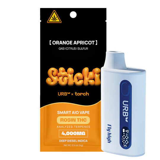 URB x Torch Sticki 4G Smart AIO Live Rosin Disposable Vape (6 Strains)
