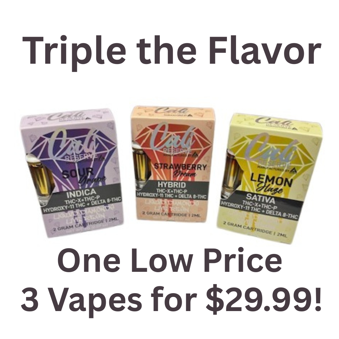 Cali Reserve THC-X + THC-P + HXY-11 THC + D8 Liquid Diamond Vape Cartridges