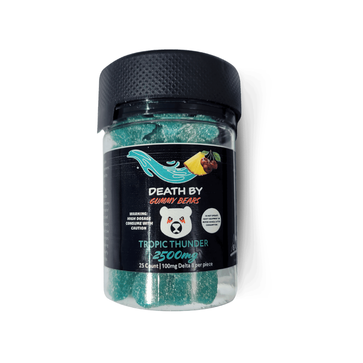 Death by Gummy Bears 100mg Delta 8 Gummies – 2500mg Jar (25ct)