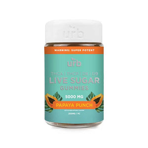 Urb THCA Live Sugar Gummies | Papaya Punch – 5000mg - Triangle Hemp Wellness