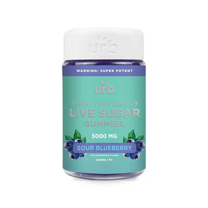 Urb THCA Live Sugar Gummies | Sour Blueberry – 5000mg - Triangle Hemp Wellness
