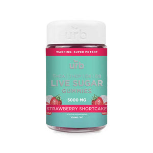 Urb THCA Live Sugar Gummies | Strawberry Shortcake – 5000mg - Triangle Hemp Wellness