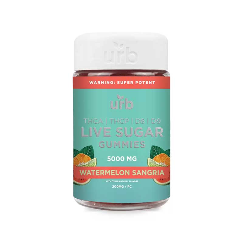 Urb THCA Live Sugar Gummies | Watermelon Sangria – 5000mg - Triangle Hemp Wellness