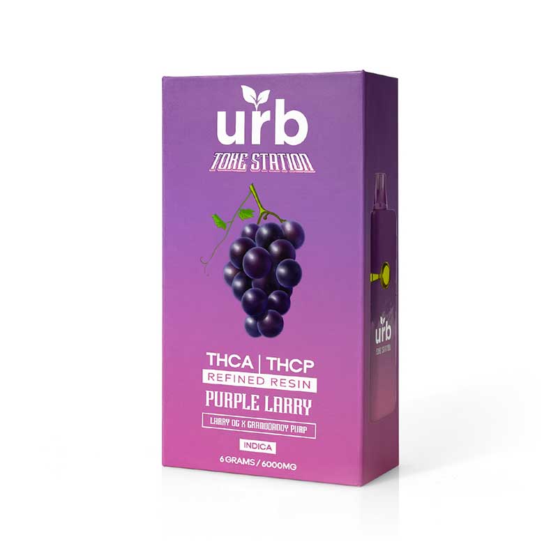 Urb x Toke Station THCA+THCP Live Resin HTE Disposable | Purple Larry – 6g - Triangle Hemp Wellness