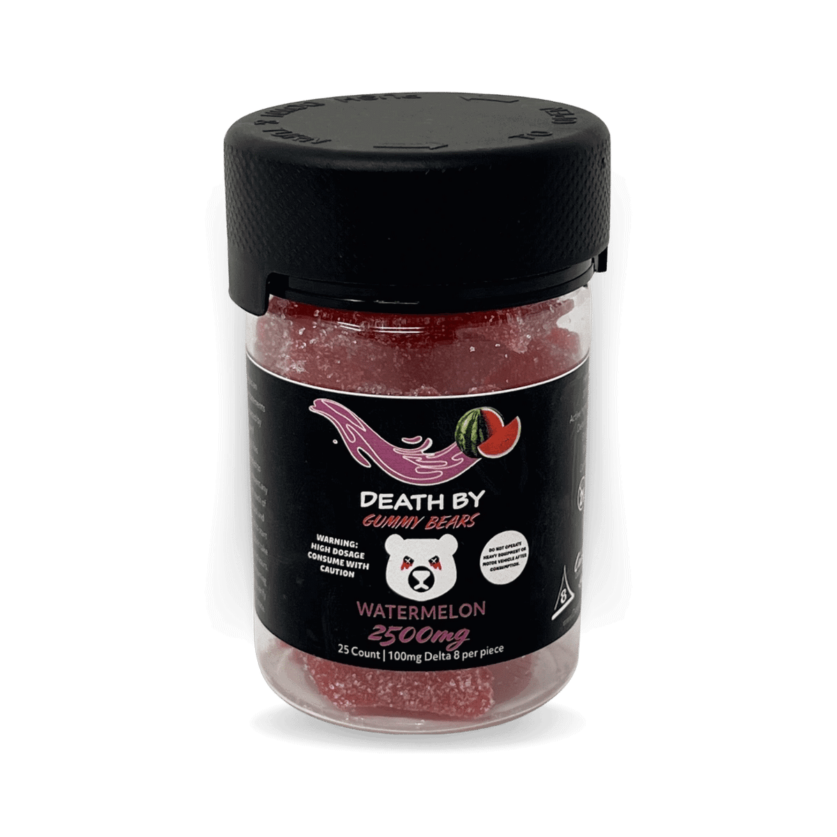 Death by Gummy Bears 100mg Delta 8 Gummies – 2500mg Jar (25ct)