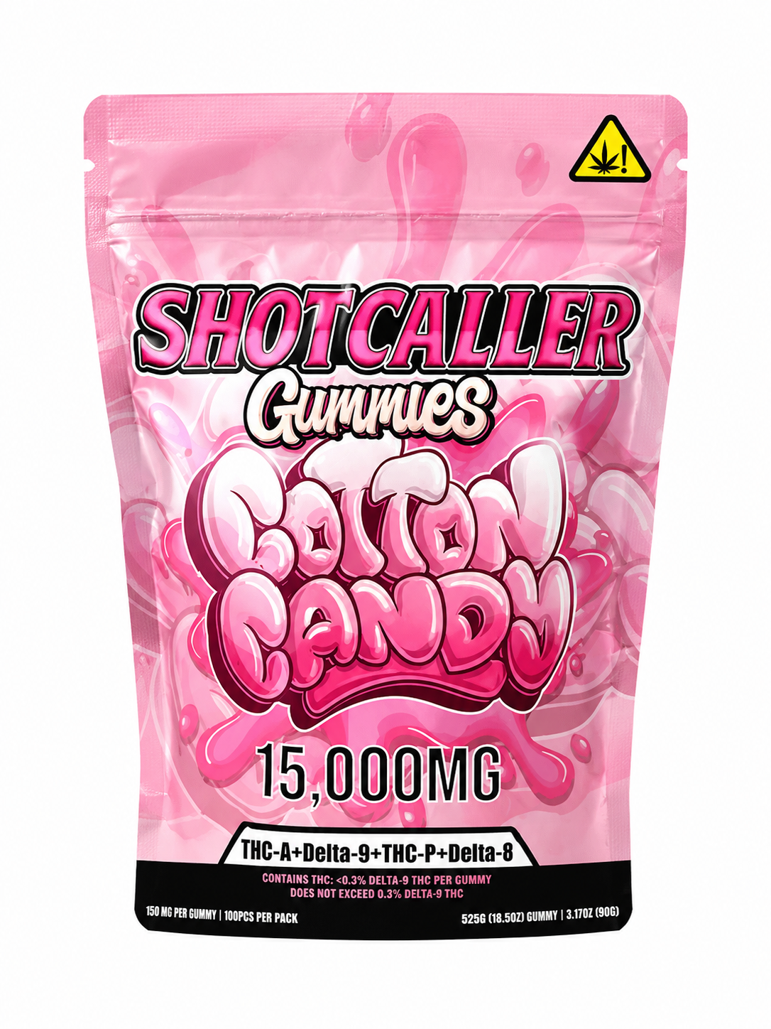 Shotcaller 420 Blend Gummies 15,000mg – 1,500mg Per Gummy (10ct)