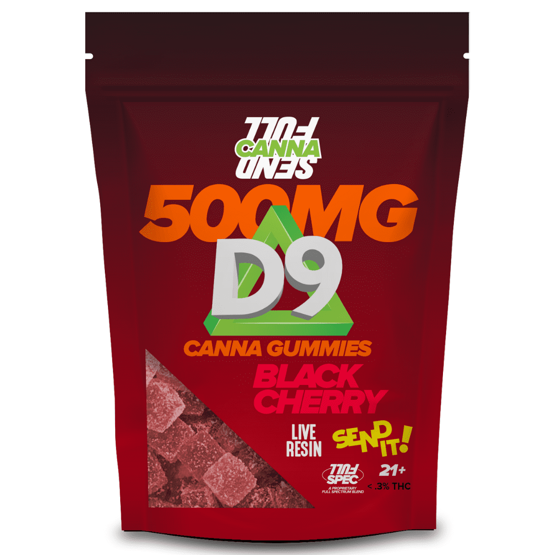 Full Send Delta-9 Gummies 500mg Black Cherry – Triangle Hemp Wellness