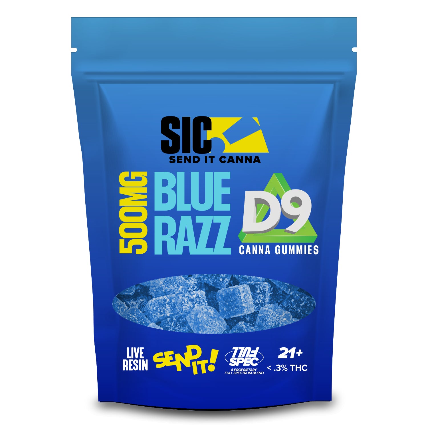 500mg Delta-9 Gummies | Full Send Live Resin – 7 Flavors
