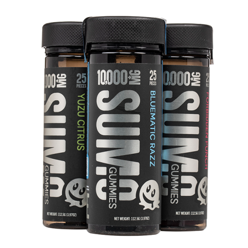 Half Bak’d Sumo Gummies 420mg 25ct 10500mg – Bluematic Razz