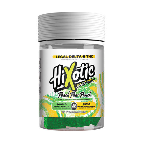 Hixotic Delta 9 THC Gummies - Peach Pear Punch 500MG - Triangle Hemp Wellness