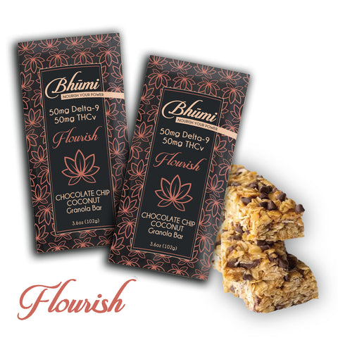 Bhumi Chocolate Chip Coconut Granola (50mg D9 + 50mg THCv) - Triangle Hemp Wellness