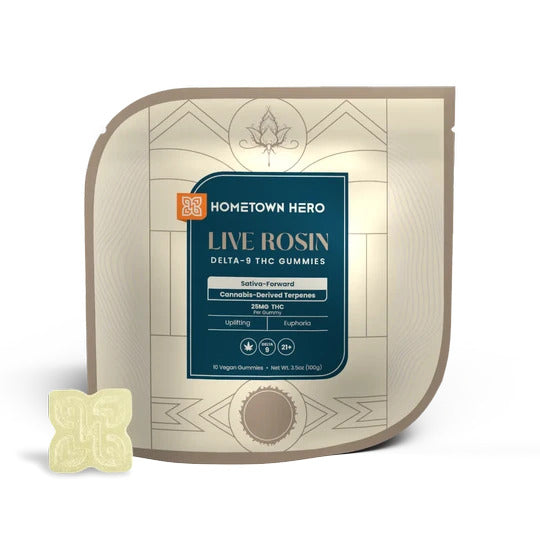 Hometown Hero Delta 9 Live Rosin Absolute Gummies
