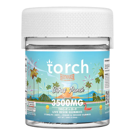 Torch Haymaker Gummies 3500mg Citrus Punch flavor high potency hemp THC edibles
 - Triangle Hemp Wellness
