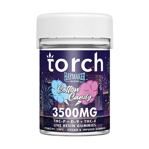 Torch Haymaker Blend Gummies 3500mg Cotton Candy flavor high potency THC gummies
 - Triangle Hemp Wellness