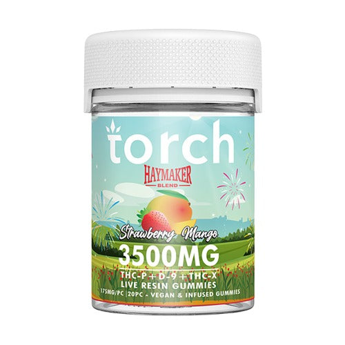 Torch Haymaker Gummies 3500mg Strawberry Mango flavor THC-P Delta-9 hemp edibles
- Triangle Hemp Wellness