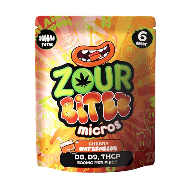 Zour Bitez Micros 3000mg D8/D9/THCP Gummies – Triangle Hemp Wellness