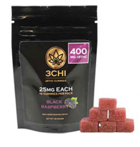 3 CHI Delta 8 THC Gummies BLACK RASPBERRY 400mg (16 pieces) - Triangle Hemp Wellness